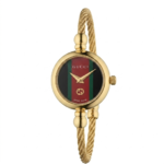 vintage Gucci 2700L gold-plated cable bangle watch