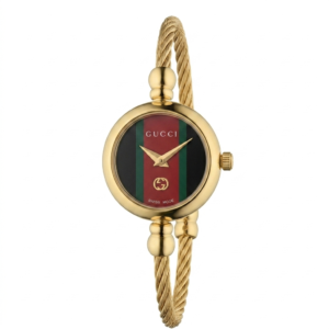 vintage Gucci 2700L gold-plated cable bangle watch