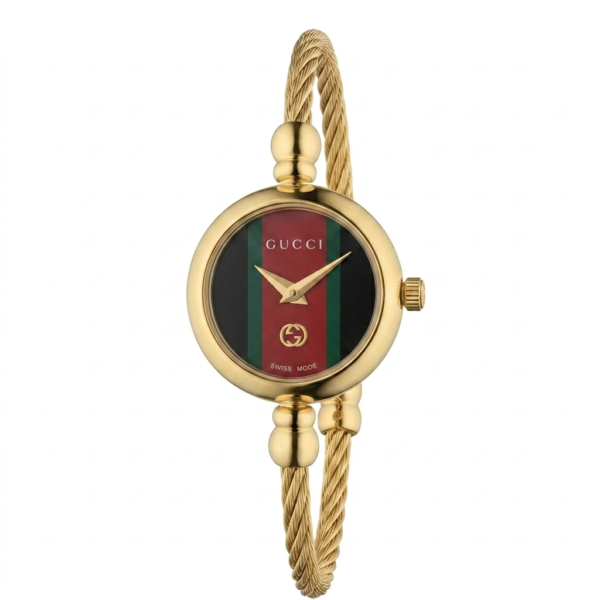 vintage Gucci 2700L gold-plated cable bangle watch