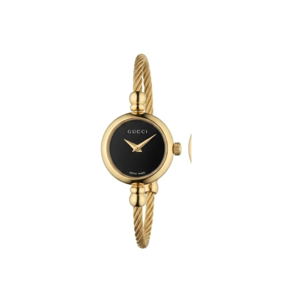 Gucci gold bangle minimalist watch