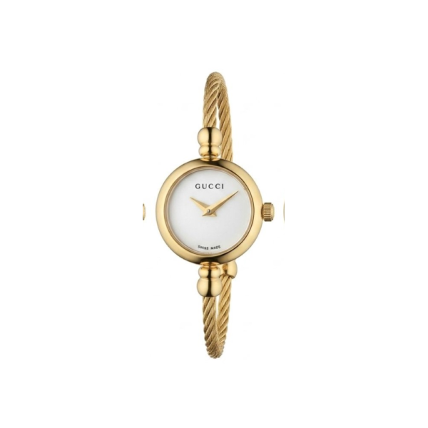 Gucci gold-plated cable bangle watch
