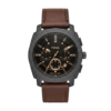 Fossil Machine Brown Leather Chronograph
