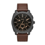 Fossil Machine Brown Leather Chronograph