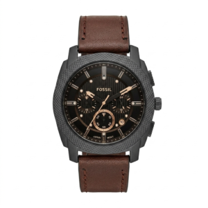 Fossil Machine Brown Leather Chronograph