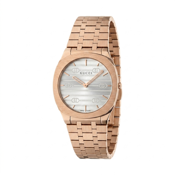 Gucci 25H Silver Dial Steel