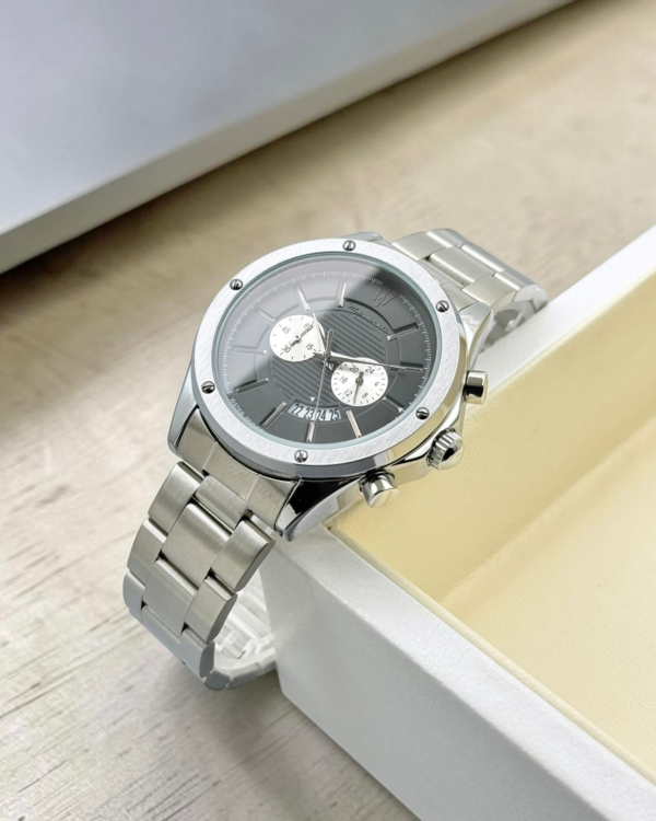 Maserati Dark Dial Steel Chronograph