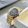 Seiko Presage gold black dial watch