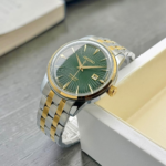 Green dial two-tone automatic watch