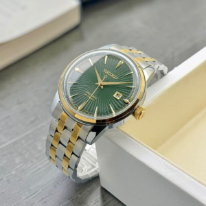 Green dial two-tone automatic watch