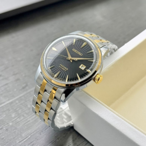 Black dial two-tone automatic watch