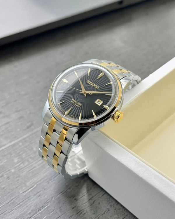Black dial two-tone automatic watch