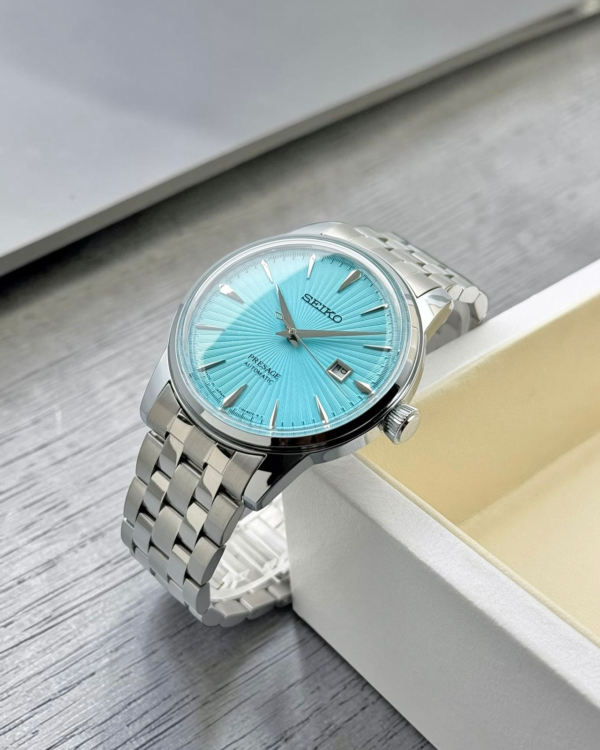 Light blue dial automatic watch