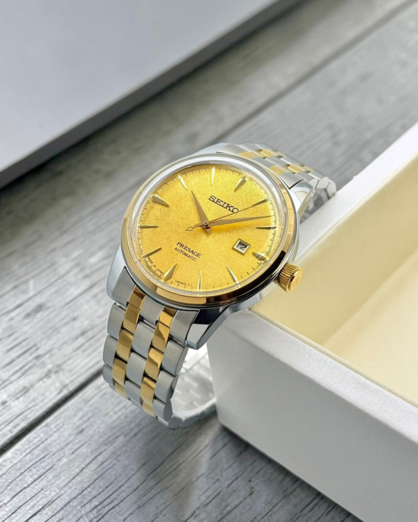 Seiko Two-tone Seiko Presage yellow dial