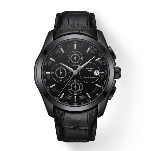 Tissot Couturier Black Chronograph Watch