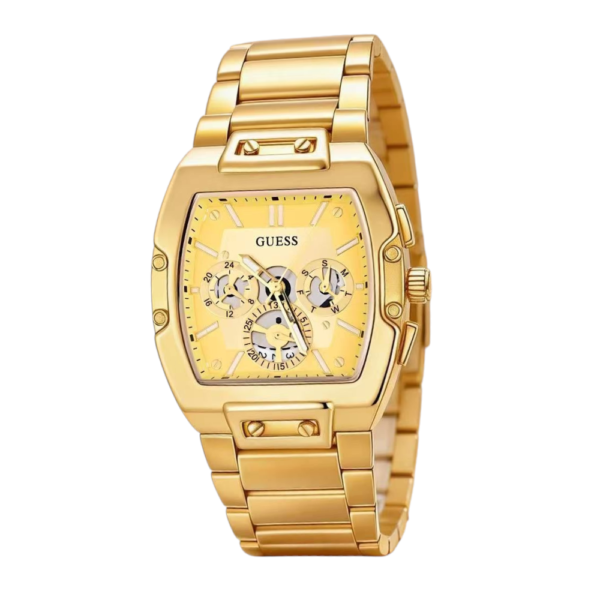 Gold-Tone Guess Phoenix Champagne Watch